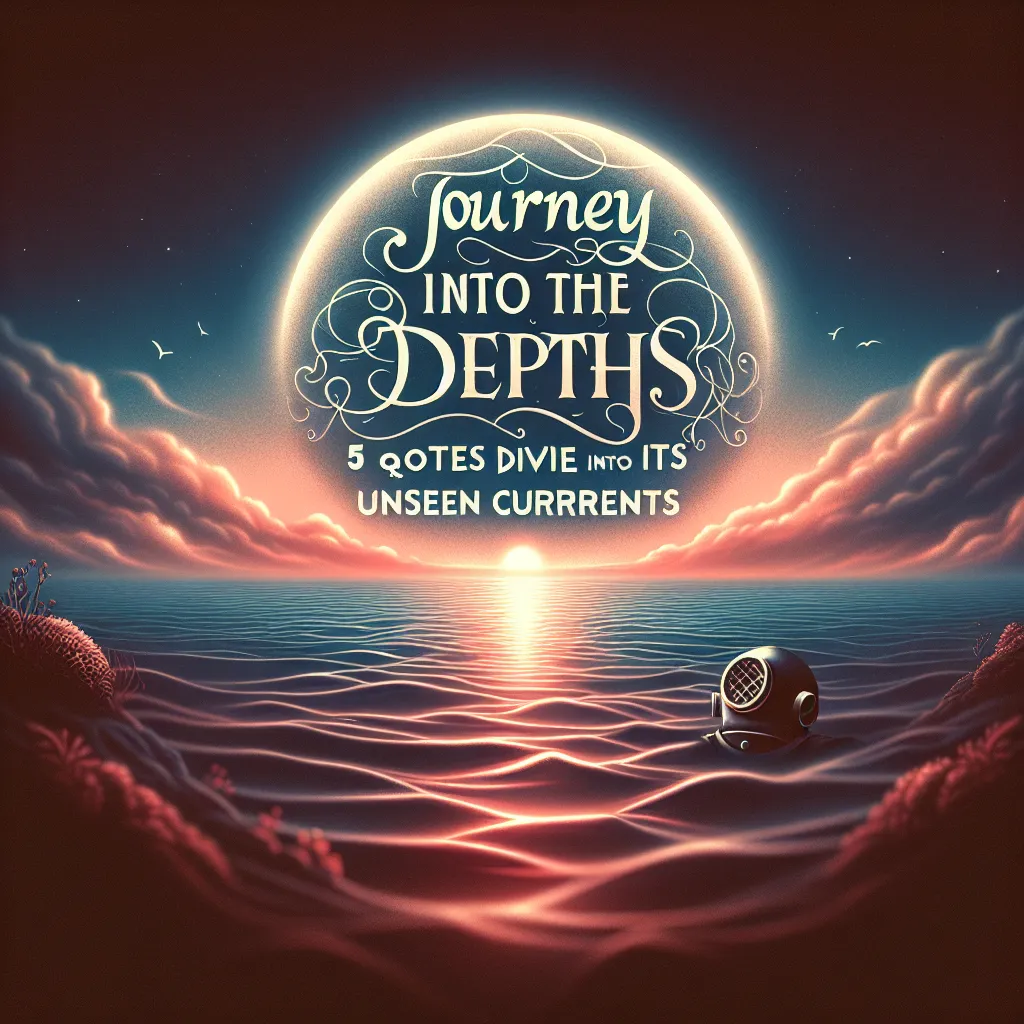 Journey Into the Depths of Love: 5 Quotes That Dive into Its Unseen Currents