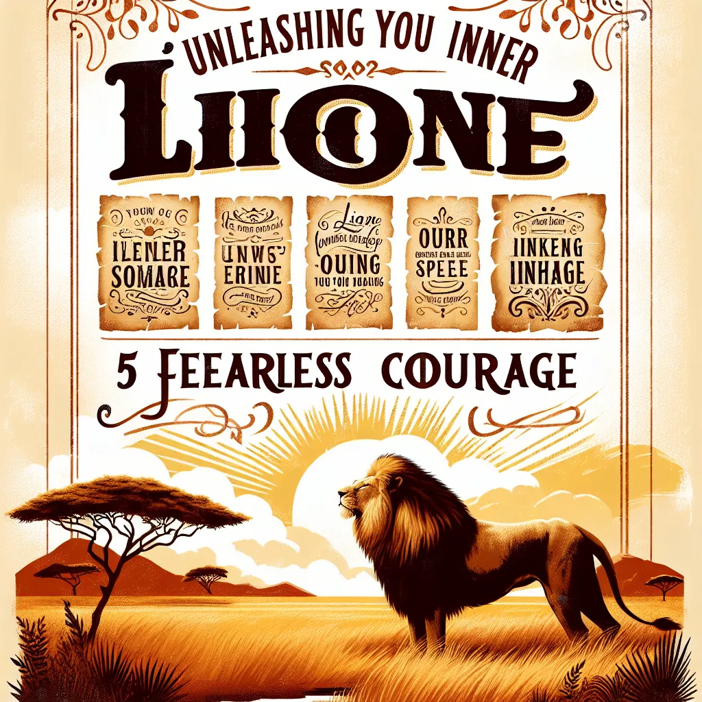 Unleashing Your Inner Lion: 5 Roaring Quotes to Inspire Fearless Courage