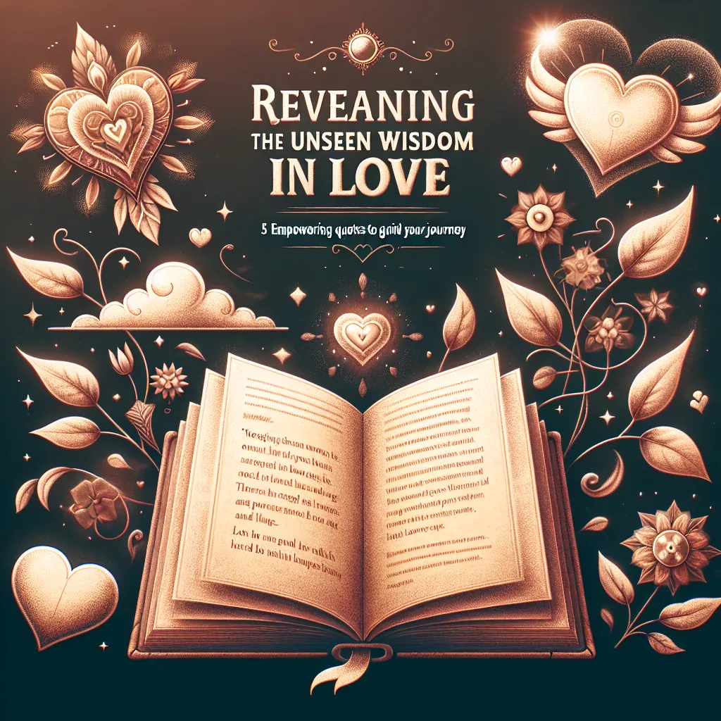 Revealing the Unseen Wisdom in Love: 5 Empowering Quotes to Guide Your Journey