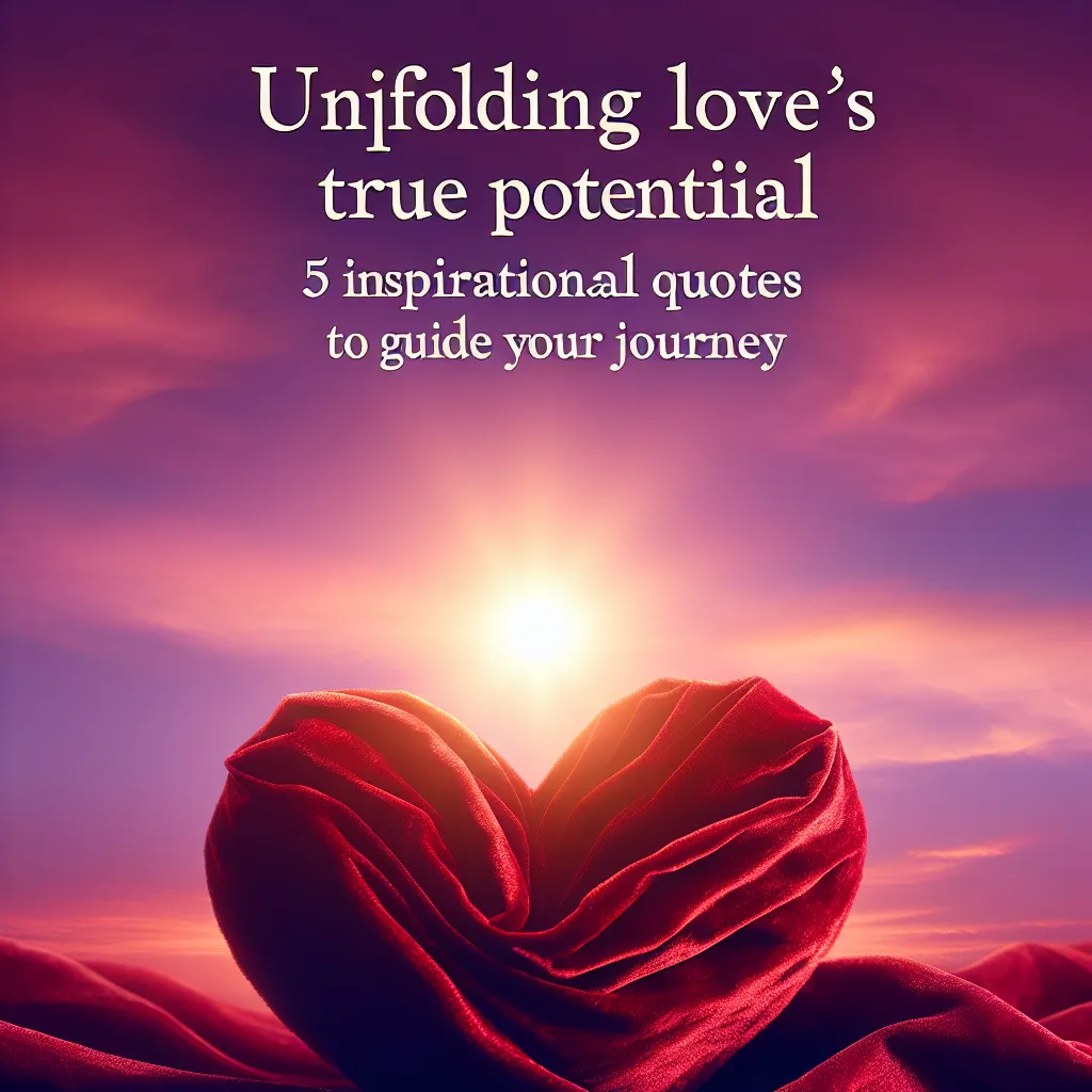 Unfolding Love's True Potential: 5 Inspirational Quotes to Guide Your Journey