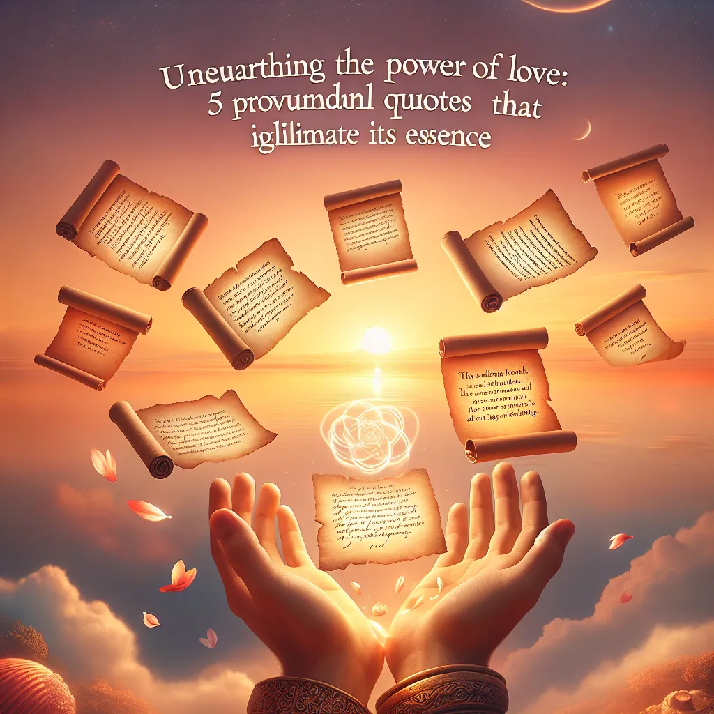 Unearthing The Power of Love: 5 Profound Quotes That Illuminate Its Essence