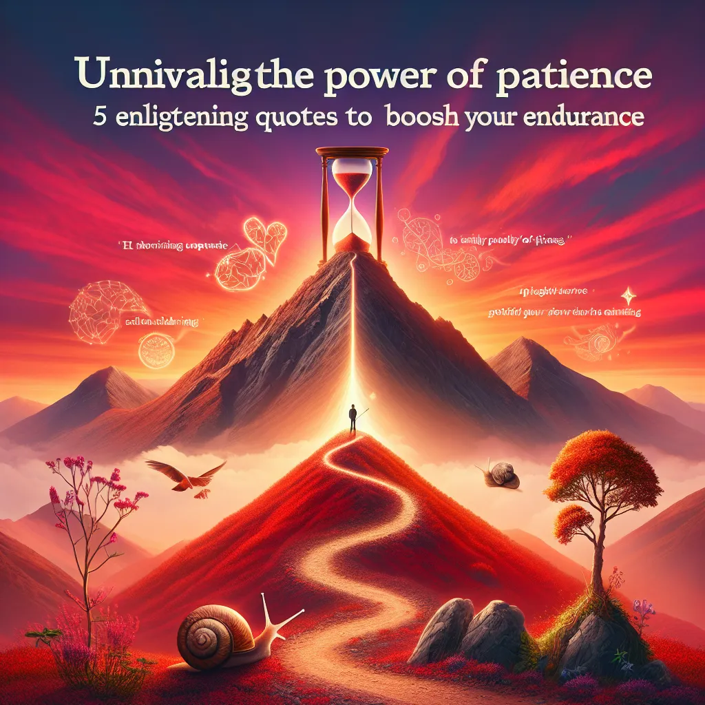 Unveiling the Power of Patience: 5 Enlightening Quotes to Boost Your Endurance