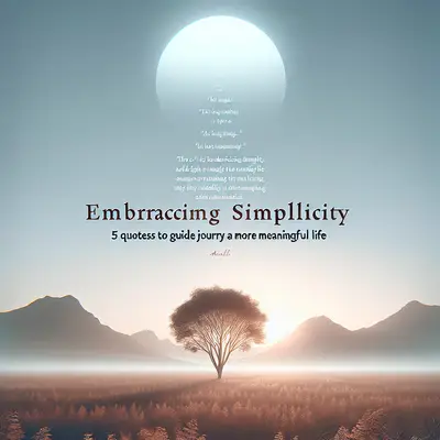 The Art of Embracing Simplicity: 5 Quotes to Guide Your Journey to a More Meaningful Life